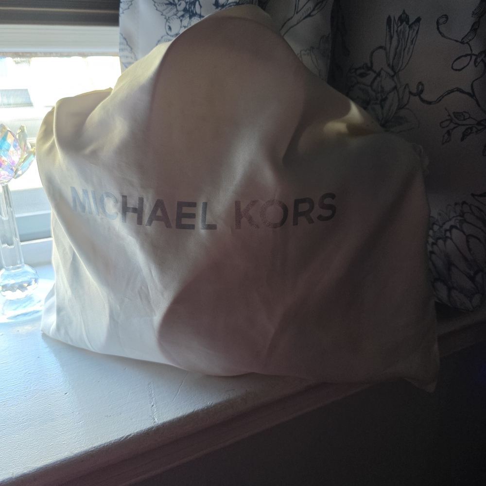 Michael Kors White Satchel with Neon Trim - Picture 6 of 8